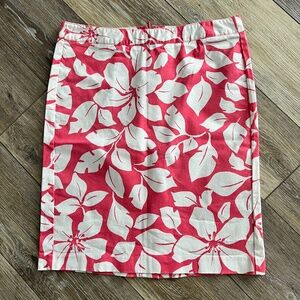 OLD NAVY Pencil Skirt Women’s Size 2 Floral Coral/white Tropical